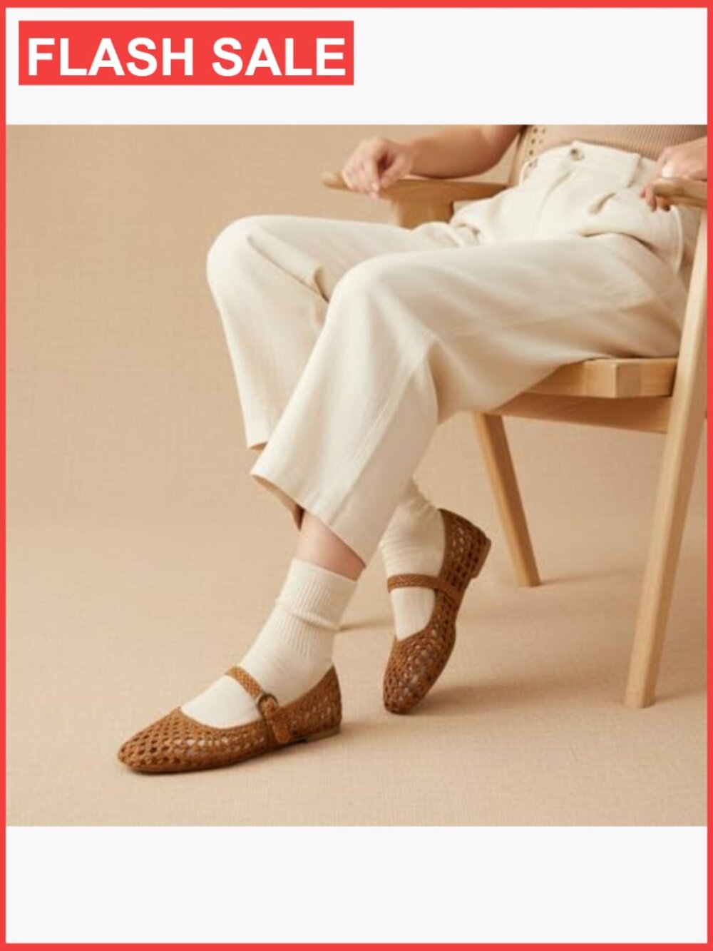 Hand Woven Mary Jane Flats with Adjustable Buckle Memory Foam Cushioning - Picture 2 of 7